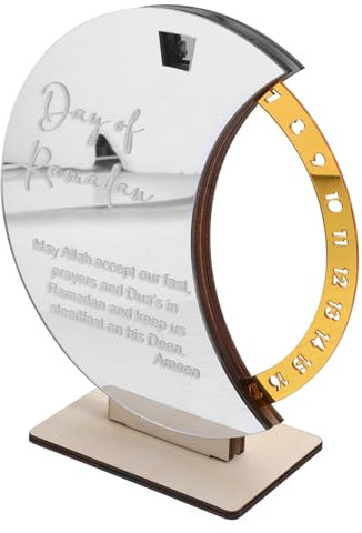 SEWACC Countdown Erinnerung Ramadan Countdown Kalender Festival Countdown Kalender Ramadan Geschenkkalender Ramadan Festival Dekoration Holz Countdown Kalender Ramadan