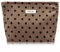 Torytoe Kosmetiktasche, Kulturtasche Segeltuch Mäppchen Make Up Schminktasche Gewebt Kariert Waschtasche Travel Cosmetic Organizer Kulturbeutel Kosmetikbeutel Reisen Kulturtasche für Damen, Weiß
