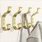 jockcaras Gold Coat Hooks Wall Mounted - Heavy Duty Metal Hooks for Clothes, Towels, Hats, Keys, and Coats | Perfect for Mudrooms | 4 Pack