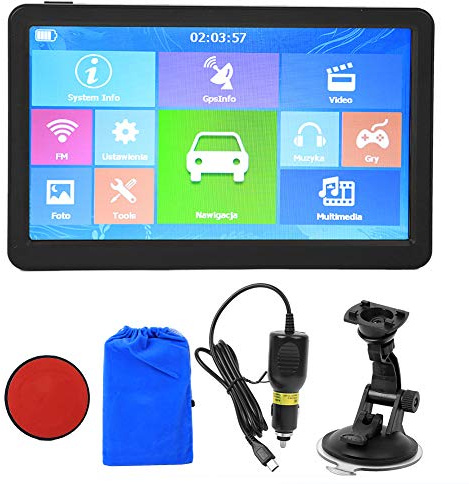 Navigation GPS pour Voiture, Machine de Navigation GPS Universelle 9 Pouces 256 Mo 8 G HD écran Tactile Capacitif de Remplacement pour Voiture Camion Camion (Carte européenne)