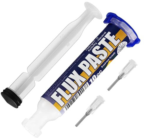 Bleifreie umweltfreundliche Lötpaste, No clean Flussmittel Löten, Flussmittel zur reparatur von BGA/PCB/CPU/SMD/IC, 10 ml milchig weißes Flussmittel Löten Elektronik, Flux mit spritze