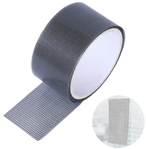 Oenothera 5CM x 2M Fliegengitter Reparatur Set (Grau) | Net Mesh Repair Tape, Klebeband für Fliegengitter für Tür Loch Von Ausbesserung
