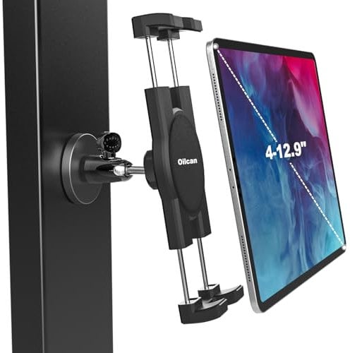 Oilcan Supporto Magnetico Tablet, Porta Tablet Calamita per Frigorifero Palestra Carrello da Golf [Durevole & Magnete Potente] per iPad Pro Air Mini, iPhone, Galaxy Tab, Telefono, 4-13