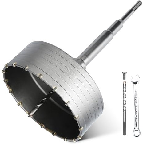 hsawbit Punta per trapano SDS da 150 mm, con gambo SDS da 220 mm, sega a tazza per muratura, sega a tazza per calcestruzzo, mattoni e pietra