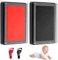 LONZIKP Hand und Fußabdruck Baby Set, Babygeschenke, Handabdruck Baby Must Have, Pfotenabdruck, Stempelkissen Baby Hand und Fuß, Baby Erinnerung, Gips Abdrucksets, Baby Gadget (Schwarz, Rot)