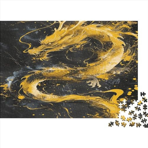 Drache 1000 Stück Puzzles Für Erwachsene Teenager Stress Abbauen Familien-Puzzlespiel Mit Poster in 1000-teiliges Puzzle Kinder Lernspiel Spielzeug Geschenk Puzzel 1000pcs (75x50cm)