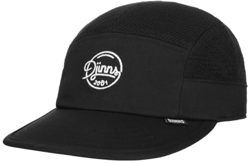 Djinns - Summer Knit (Black) - 5 Panel Soft Flatcap Cap Cappy Caps Hut Hat Kappe Mütze Caps