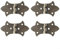Vintage-Möbelbeschläge, Antik-Holz-Scharniere, 31 mm x 57 mm, 4 Stück (Bronze)