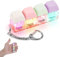 Keyboard Fidget Toy, 4 Keys Decompression Toys with Lamp, Stress Relief Desk Toy for Adults and Kids, Portable and Non-Slip Design Ideal for Home Office School and On the Go