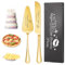 kodinsiivous Tortenheber inkl. Tortenmesser im Set mit persönlicher Gravur als Geschenk zur Hochzeit Jahrestag Geburtstag Hochzeitsgeschenke für Brautpaare Set in Geschenkbox Gold