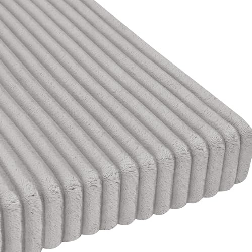 Fenster-Sitzkissen, Plüsch, gestreift, Samt, dick, flauschig, flauschig, Schaumstoffkissen für Innenmöbel, Schlamm, Lesen, Frühstücksecke, rutschfeste Unterseite, gleicher Stoff wie Cord, Couch, Sofa