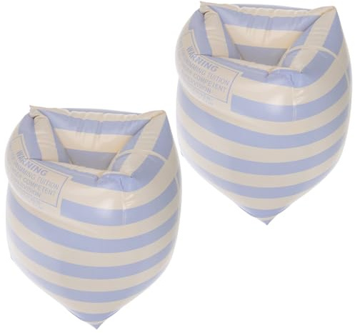 JOINPAYA Anillos Flotadores Inflables de PVC para Adultos Mangas de Brazo Ajustables y Duraderas para Natación Diseño Moderno Azul con Doble Cámara para Hombre y Mujer Piscina y Playa