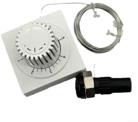 Thermostat Head With 2000 Mm Capillary Tube, Fit for M30x1.5 Thread Radiator Valves, with Remote Adjuster with Built-in Sensor for Home Temperature Control