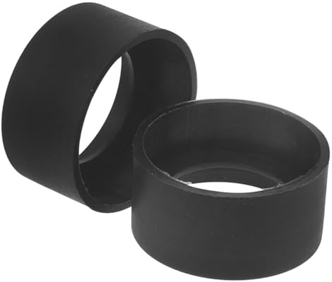2 Stück Gummi Mikroskop Okularschutz 36–38mm für Austausch Schwarz | Passend für Binokulare Okulare und Mikroskopokulare, Weiche Abdeckung, 4x4x1,8cm