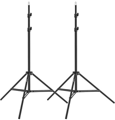 Neewer 190CM Kit di Treppiede in Alluminio da Studio, Luci Fotografiche, Softbox (Nero, 2-Pacchetto)