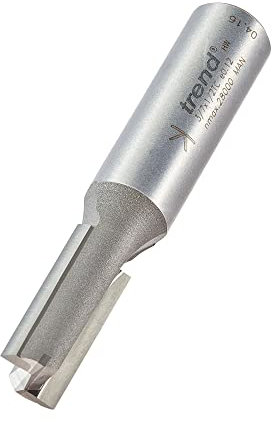 Trend Professional Straight Two Flute Router Cutter, 1/2 Inch Shank, 11mm Cut Diameter, Tungsten Carbide Tipped, 3/7X1/2TC
