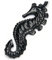 Drachensilber Seepferd Schmuck Anhänger aus Horn handgefertigte Kette mit Schmuck Band Handarbeit Fairtrade