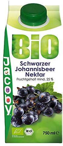 JACOBY Bio ribes nettare Nero, 8 Pack (8 x 750 ml)