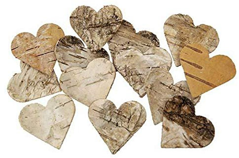 160 Stk Birkenherzen 4cm Herzen aus Birkenrinde Birke Dekoherzen Tischdekoration Streu Herzen Holz Streuherzen Hochzeit wedding table decoration