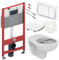 TECE Vorwandelement mit Ideal Standard WC, Spülrandlos mit LotusClean Beschichtung, Absenkautomatik, Drückerplatte, WC Deckel