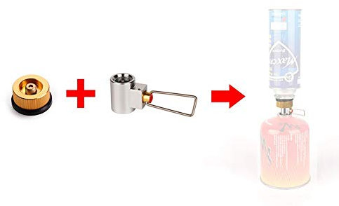 Canister Gas Convertor Shifter Refill Adapter Gas Stove Camping Stove Cylinders + Gas Cartridge Head Conversion Adapter
