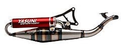 pot scooter de yasuni z compatible avec nitro/aerox/ovetto/neos/jog r/mach g silencieux rouge