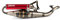 pot scooter de yasuni z compatible avec nitro/aerox/ovetto/neos/jog r/mach g silencieux rouge