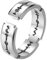 HIJONES Herren Rasier Klinge Aushöhlen Offener Ring Edelstahl Silber Größe 65