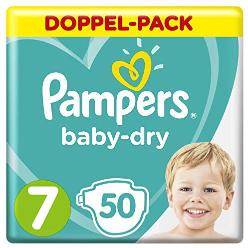 Pampers Baby-Dry Gr. 7, Für Atmungsaktive Trockenheit, 50 Windeln