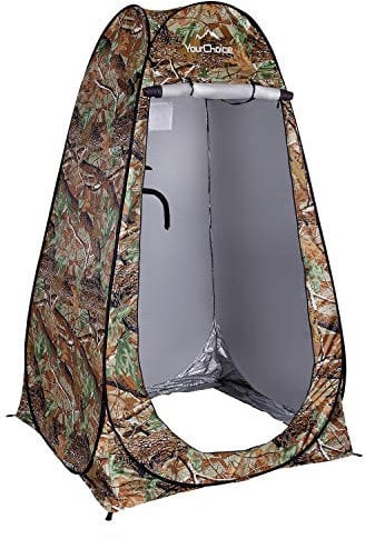 Your Choice Pop-Up-Duschzelt, 47,2 x 74,8 cm (B x H), Umkleidezelt, Camouflage-Grün