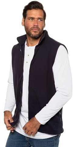 JP 1880 Fleeceweste, Stehkragen Gilet Pile, Blu Navy, 7XL Uomo