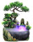 Jeffergarden Zimmerbrunnen Indoor & Outdoor Brunnen Wasserfall Tischbrunnen Dekoration Wasserspiel Mit Farbwechsel Led Beleuchtung Zen Meditation Wasserfall(EU 220V)