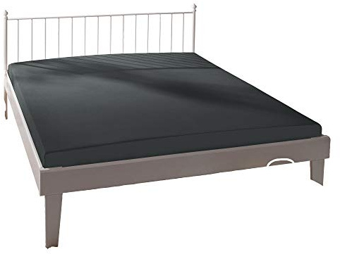 Bassetti Spannbettlaken Uni E1/556 Titan Baumwolle/Elastan, Maße: 180cm x 200cm, 200cm x 220cm, 9302337