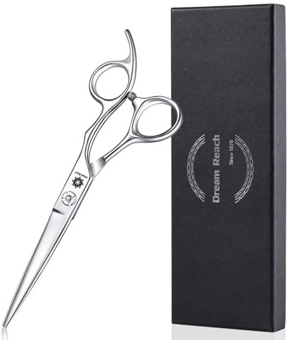 Dream Reach professionelle Haarschere, 15,2 cm, japanischer 440C Stahl, Ausdünnschere für Damen/Herren, Schneiden für Salon/Friseur/Haushalt (gerade Schere)