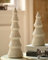 WONDROUS' DECO Rustikale Wei├če Holz-Weihnachtsb├Ąume, 2-teiliges Set, Vintage-Wei├če Finish, Dekoration f├╝r Tisch, Kaminsims & mehr, Ideal f├╝r Weihnachten, Erntedank & Winterferien