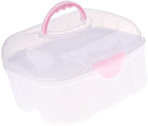 Aufbewahrungsbox für Babyflaschen, mit Staubschutz, Pink