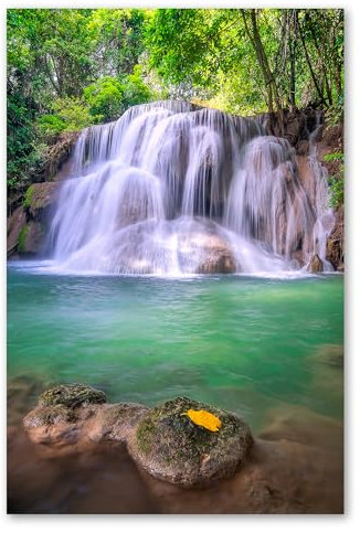 Postereck - 3600 - Wasserfall, Natur Wald Landschaft Fluss See - Wandposter Fotoposter Bilder Wandbild Wandbilder - Poster - 3:2-30,0 cm x 20,0 cm