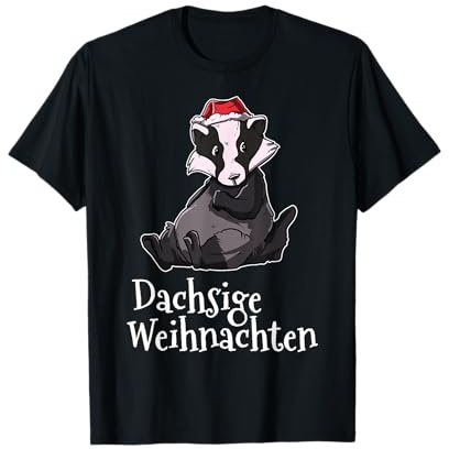 Dachsige Weihnachten Outfit Grimbart Nikolaus Mütze Dachs T-Shirt