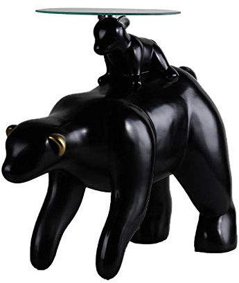 ZTIANEF Statuen Dekoartikel Skulpturen Figuren Couchtischdekoration Bärensofa Beistelltisch Wohnzimmerboden Weiche Dekorationen Lichtlänge 65C