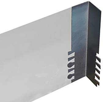 FIREND Ecke innen 50x50mm 3mm h250mm für Rasenkante Corten Stahl Edelrost Mähkante Beeteinfassung Umrandung Metall Magic Rasen ZP