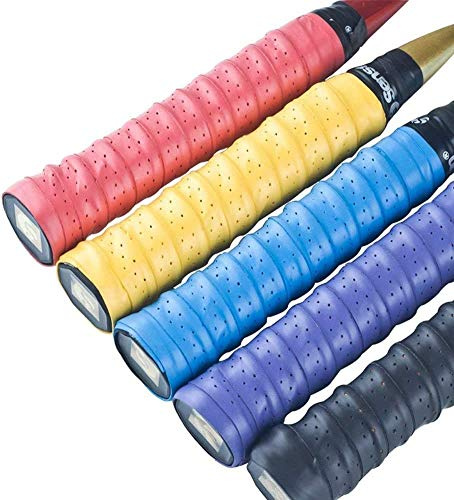 Griffbänder,Selbstklebendes Tennis Griffband 5 Stück Rutschfestes Badminton Griffband Multicolor Ersatz Schläger Overgrip für Tennis Badminton Squash Racketball Schläger und Angelrute