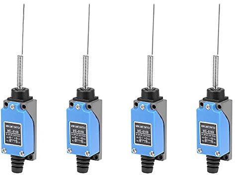 ANCLLO Antrader ME-8169 Lot de 4 interrupteurs momentanés à levier en plastique NC-NO pour Arduino fraiseuse Mill laser et plasma CNC-interrupteur de Fin de Course