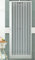 Cabine de douche en PVC Nicchia Largeur 70-150 cm, H 185 cm mod. VERA, blanc, porte de douche ouverture latérale une porte à soufflet, réductible (largeur 120 cm, hauteur 185 cm)