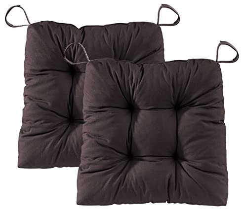 Traumnacht Stuhlkissen Premium 2er Set, 38 x 40 x 7 cm, Kastanie, Öko-Tex Zertifiziert, produziert nach deutschem Qualitätsstandard, 03770404105