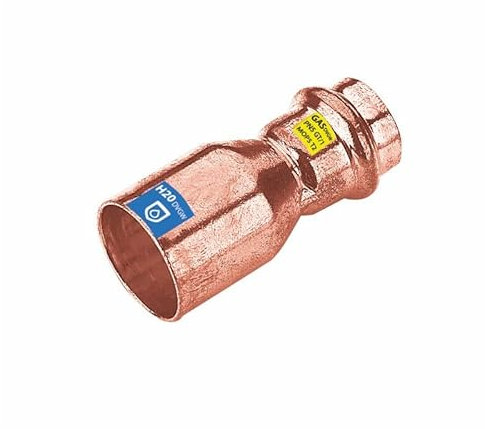 Sanpro Pressfitting Kupfer Reduzierstück, Größe V 12 - Abgang 15 mm (Kupfer Gas Wasser Trinkwasser Heizung Sanitär Fittings Fitting Kupferleitung)