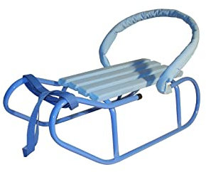 Sweety Toys 14194 Kinder Schlitten 75 cm mit Rückenlehne geeignet für Kleinkinder