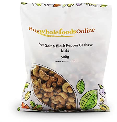 Sea Salt & Black Pepper Cashew Nuts 500g (BWFO)
