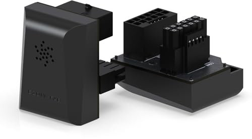 EZDIY-FAB PCIe 5.0 12VHPWR GPU Stromversorgungsbrücke, 12+4 Pin Winkelstecker Stromadapter, für RTX40 Serie GPUs, Kompatibel mit RTX4090, 4080, 4070ti - Schwarz 180° STD
