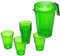 Omada Design Set Caraffa da 2,1 L con Coperchio e 6 Bicchieri Acqua da 275 ml, Linea Samba