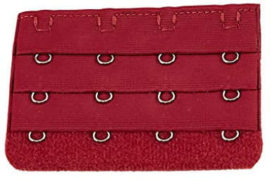vreplrse Correa de extensión Extensores de Sujetador Hebilla 4 Ganchos Sujetador Accesorios Longitud elástica Gadgets íntimos Ropa Interior de 3 Filas, Vino Rojo